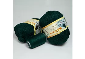 Пряжа 90% пух норки, 10% полиамид, Long Mink Wool, цвет: 025 зеленый, 350 м.