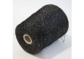 Пряжа с пайетками 100% полиамид, Art.: Paillettes, Италия, черный с пайетками мультиколор, 400 м/ 100 гр. (4040)